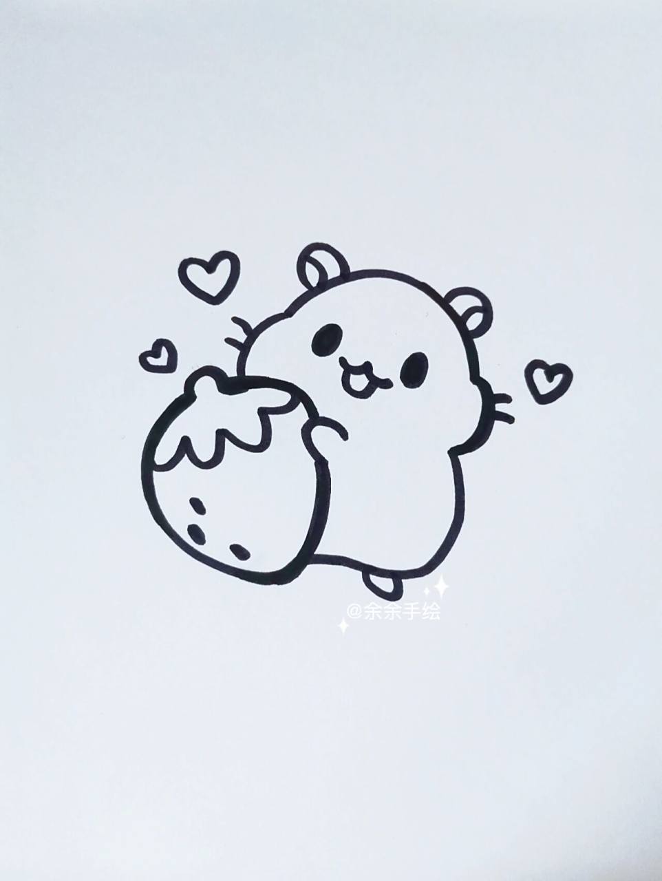 【简笔画06】小仓鼠简笔画步骤图|手帐素材 家里养的最没存在感的就是