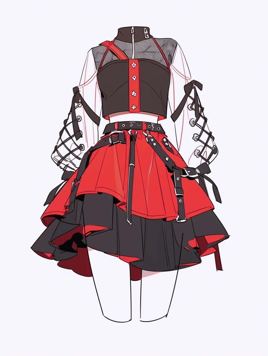 服装设计/少女朋克/这也太酷了吧