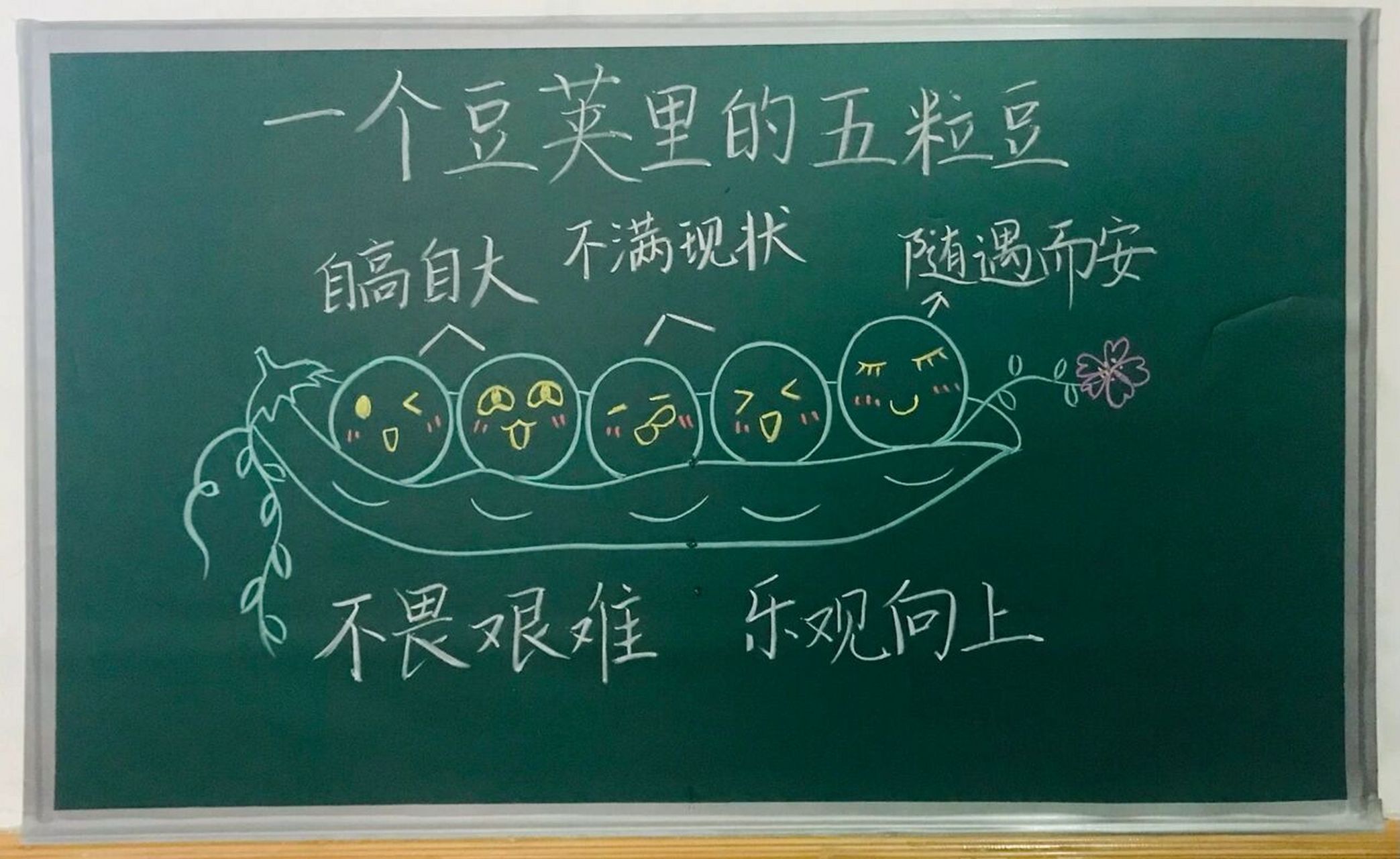 四年级上册《一个豆荚里的五粒豆》板书设计 #小学语文板书设计