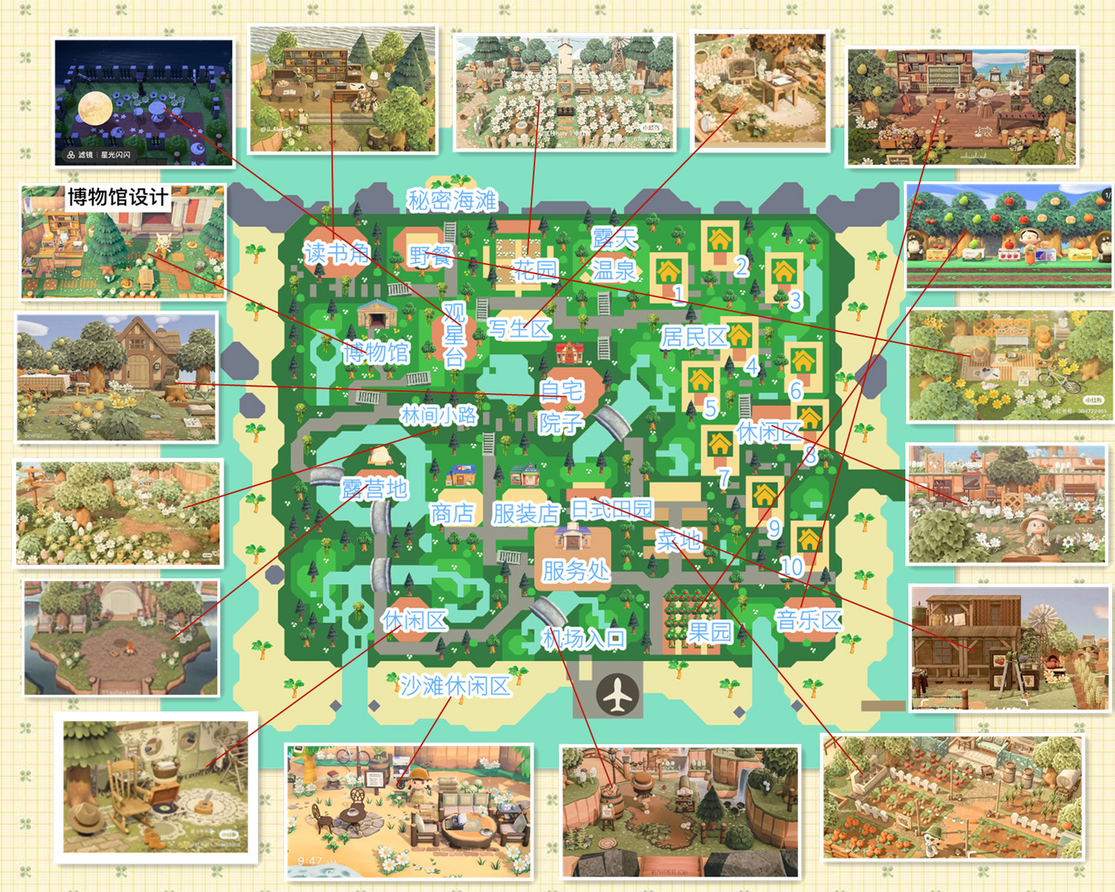 岛屿设计丨动森岛屿规划图参考 一对一原创,禁止转卖源文件盈利