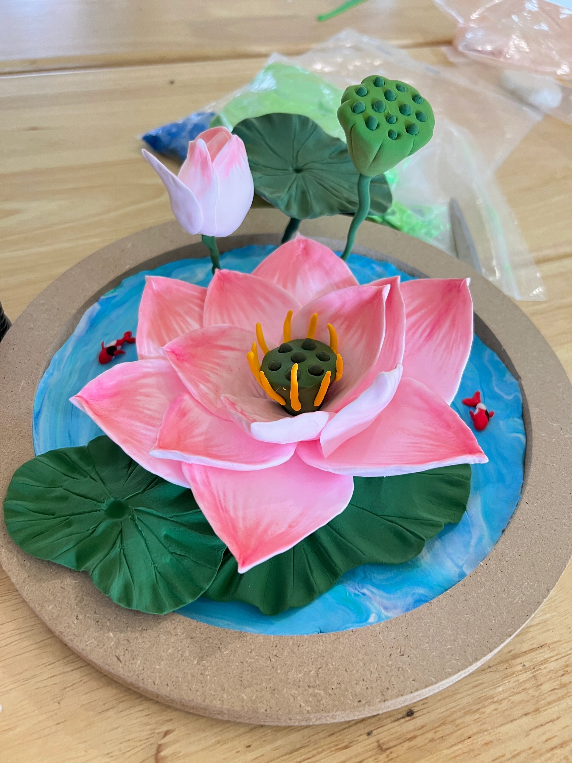 超轻黏土:荷花🪷