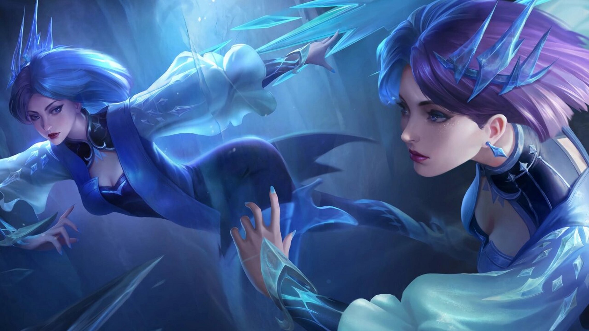 镜皮肤高清海报 碎镜之刃,冰刃幻镜,炽阳神光,匿光追影者