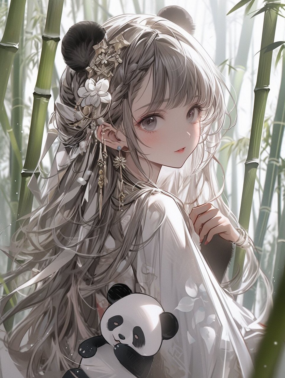 古风丨竹林少女 在远古的山野之中,有一片幽静的竹林,那里的翠竹高耸