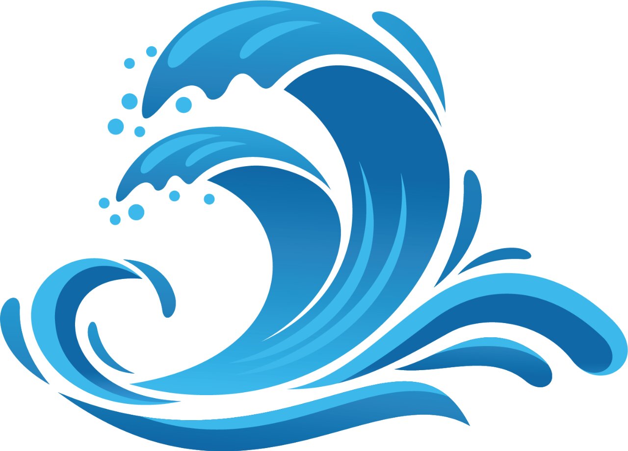 世界海洋日免扣卡通浪花素材分享