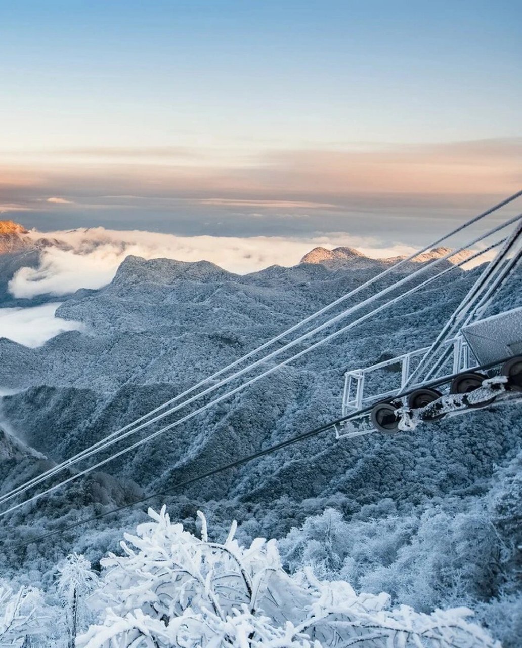 南川金佛山下雪图片