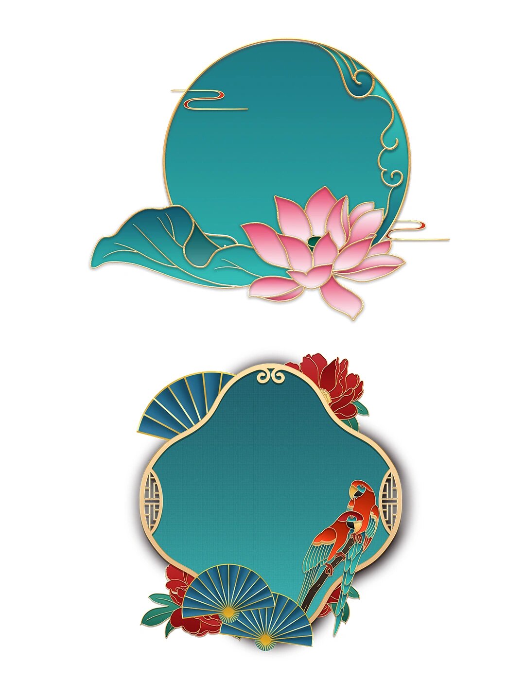 国潮古风标题框 97今天分享几组古风标题框,国潮风边框,融入了中国