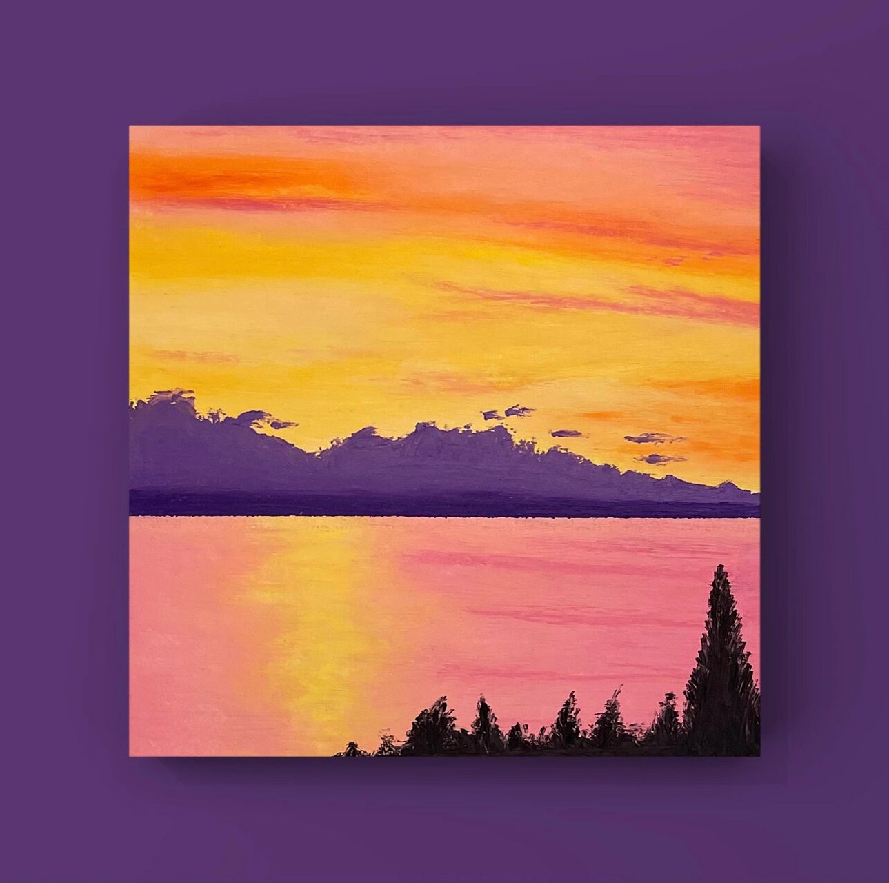 油画棒|风景画·新手93 |附步骤色号 "最好的风景在路上" 油画棒