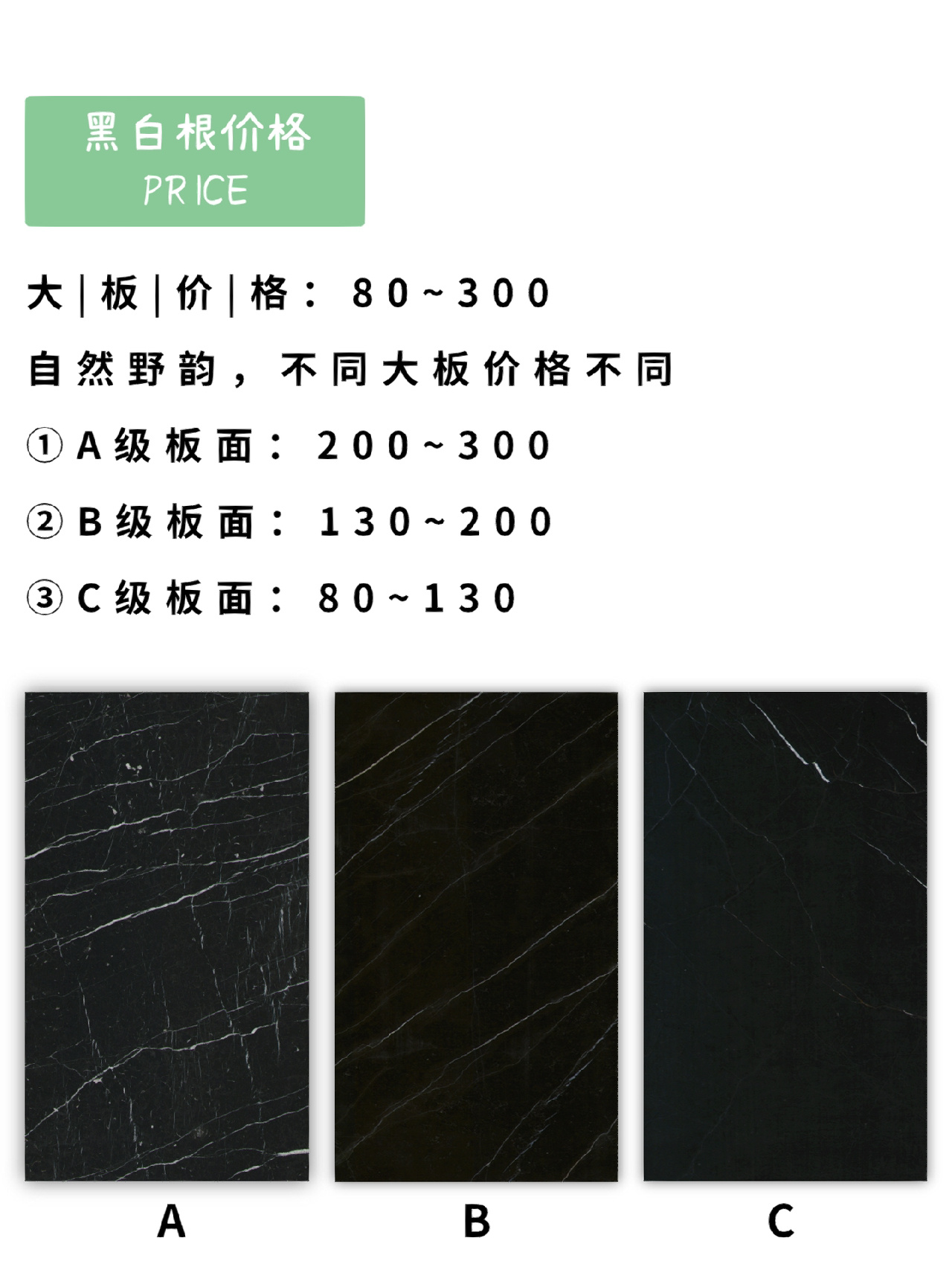 每天认识一款大理石「黑白根