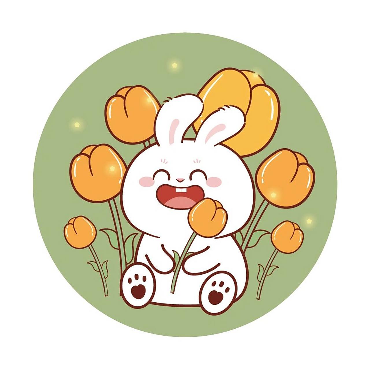 兔子萌卡通可爱插画头像分享 画了一个可爱的兔子分享给大家 希望大家