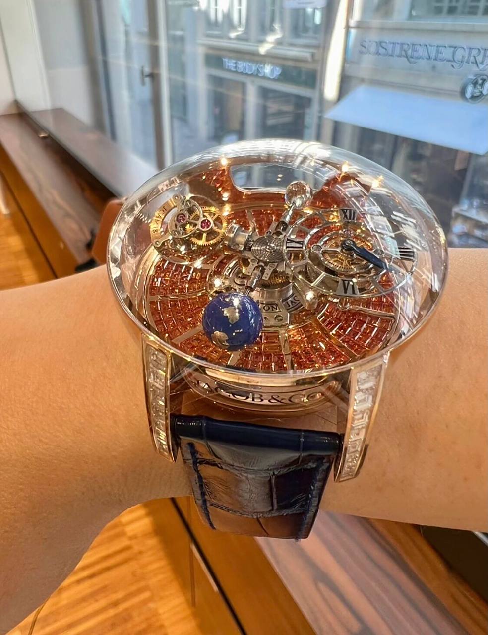 捷克豹天体陀飞轮三重重力男士飞龙腕表时尚 北上广一套房戴着手上了