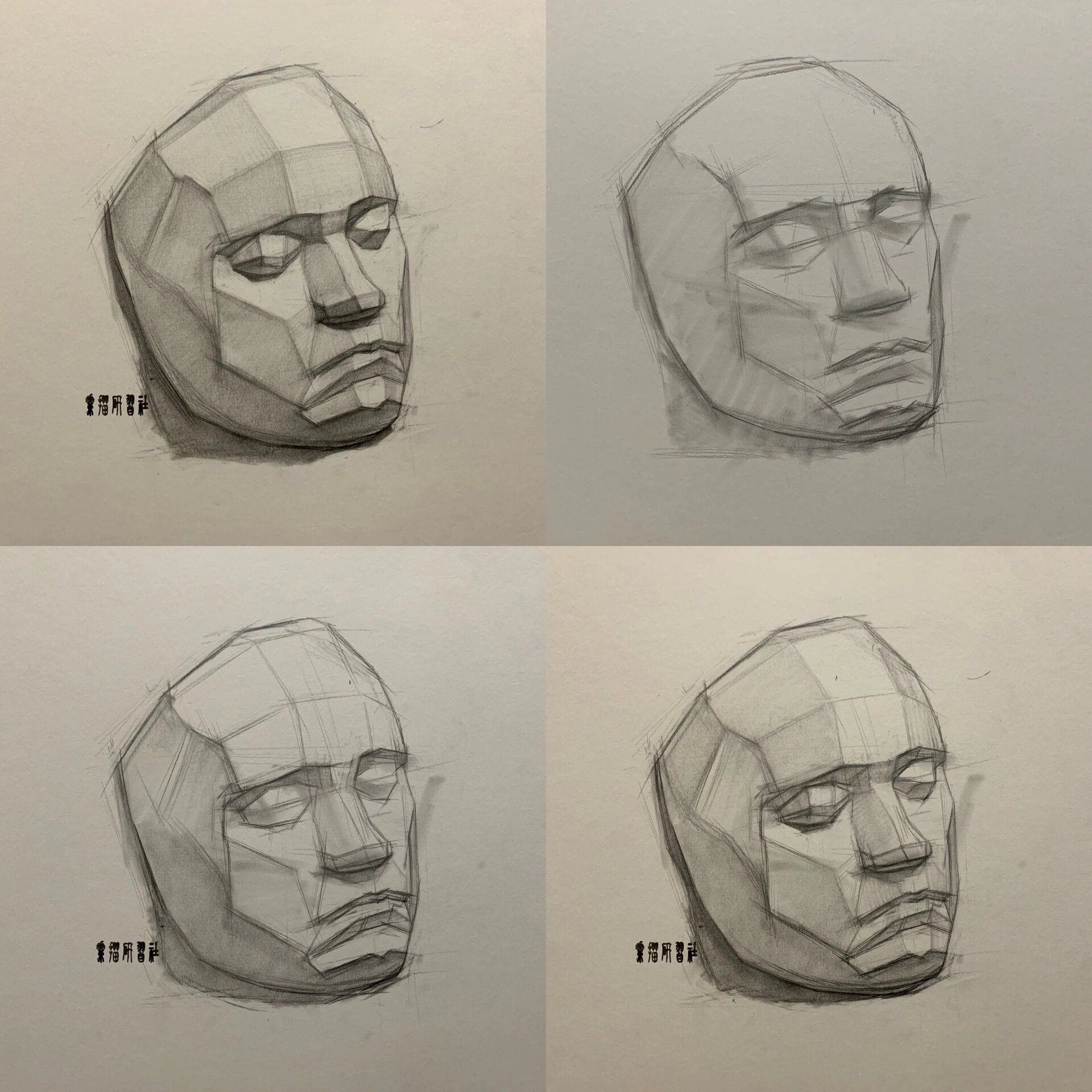 贝多芬切面像 结构素描