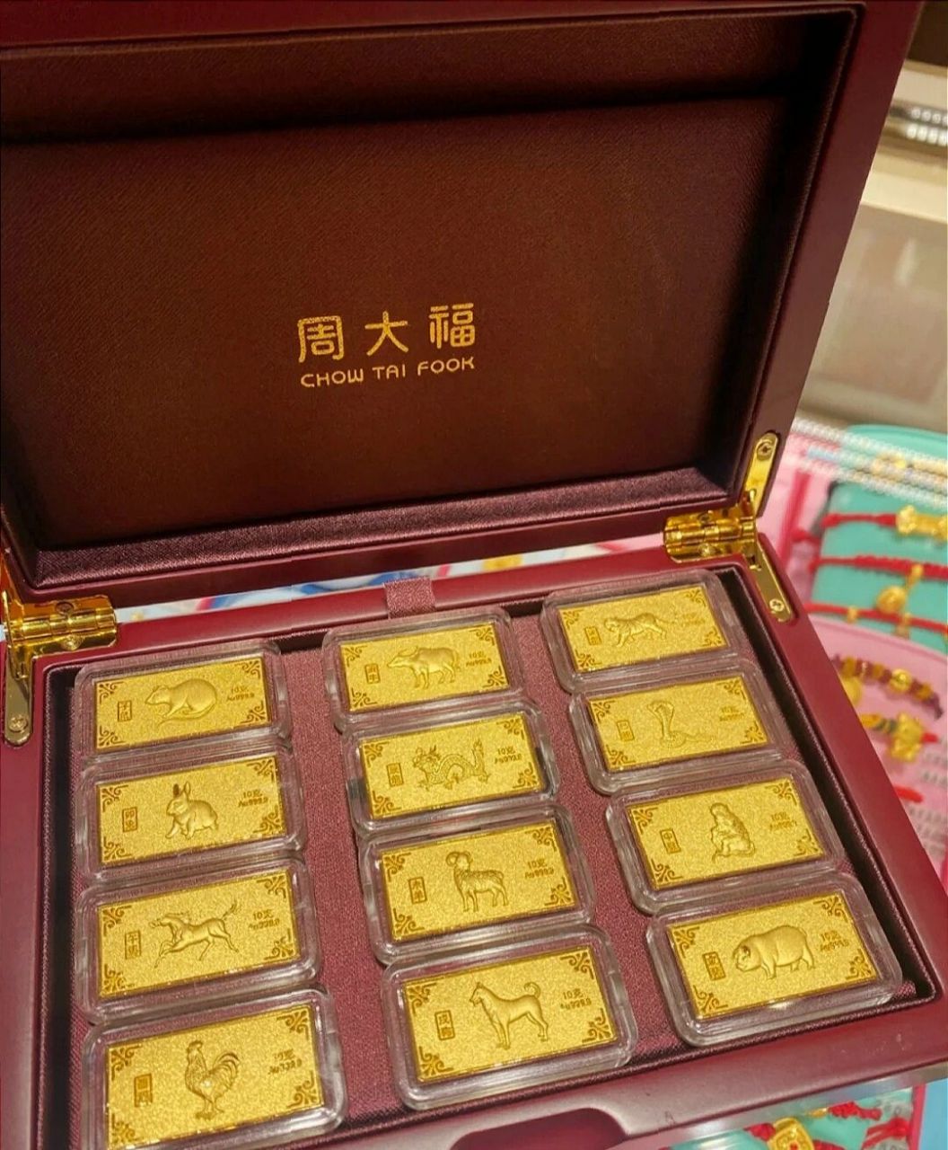 周大福一十二生肖金条现货2套
