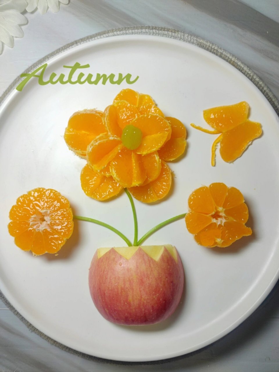 橘子圣诞树90|西蓝花圣诞花环|圣诞老人拐杖|92橘子花朵