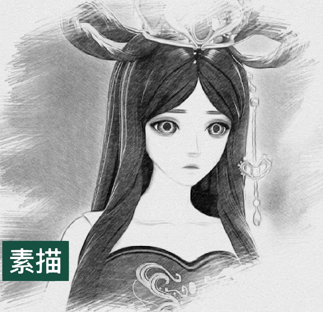 叶罗丽仙子素描画之彩铅和素描