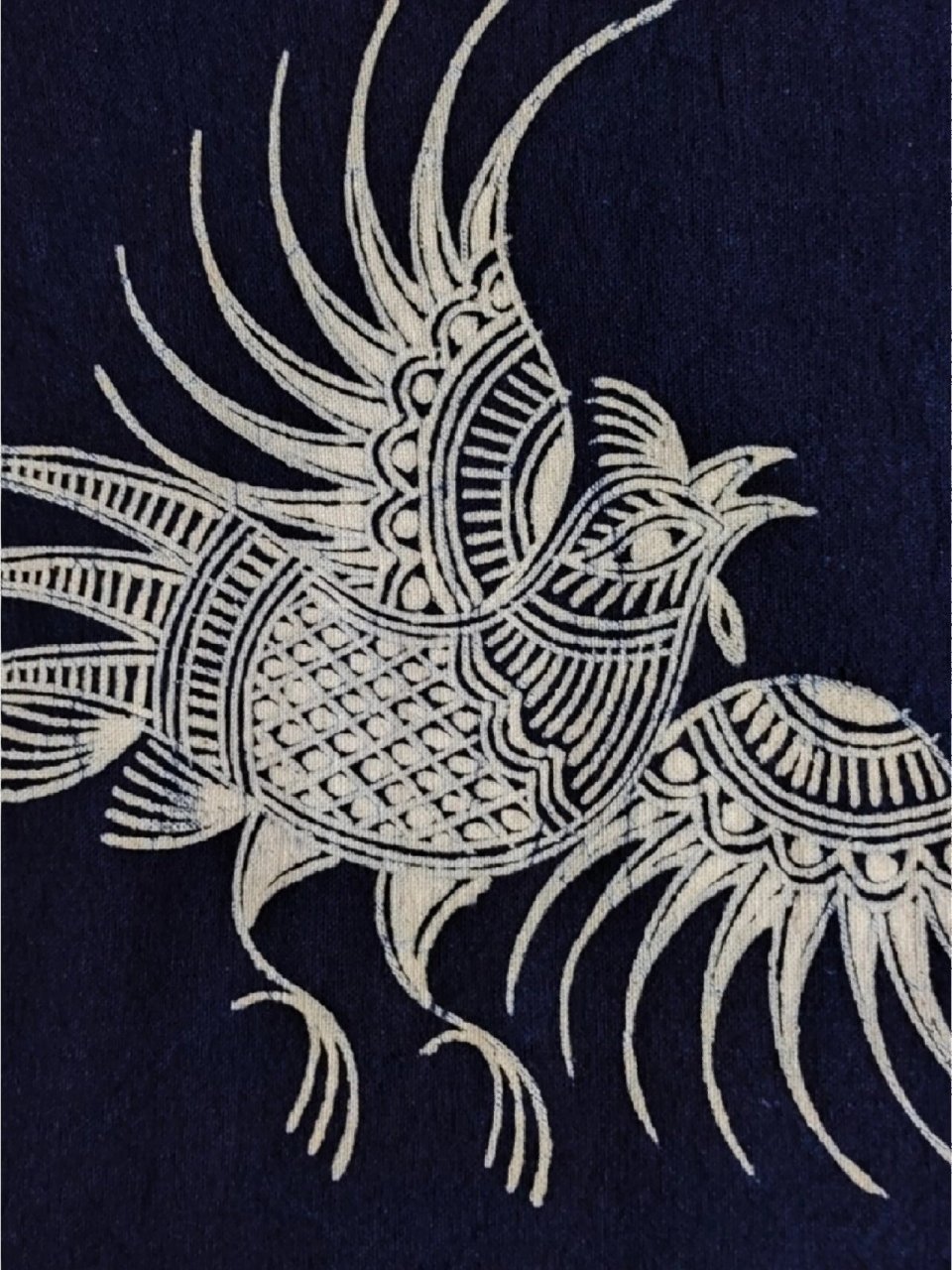 贵州苗族蜡染图案/锦鸡篇 传统蜡染锦鸡纹样