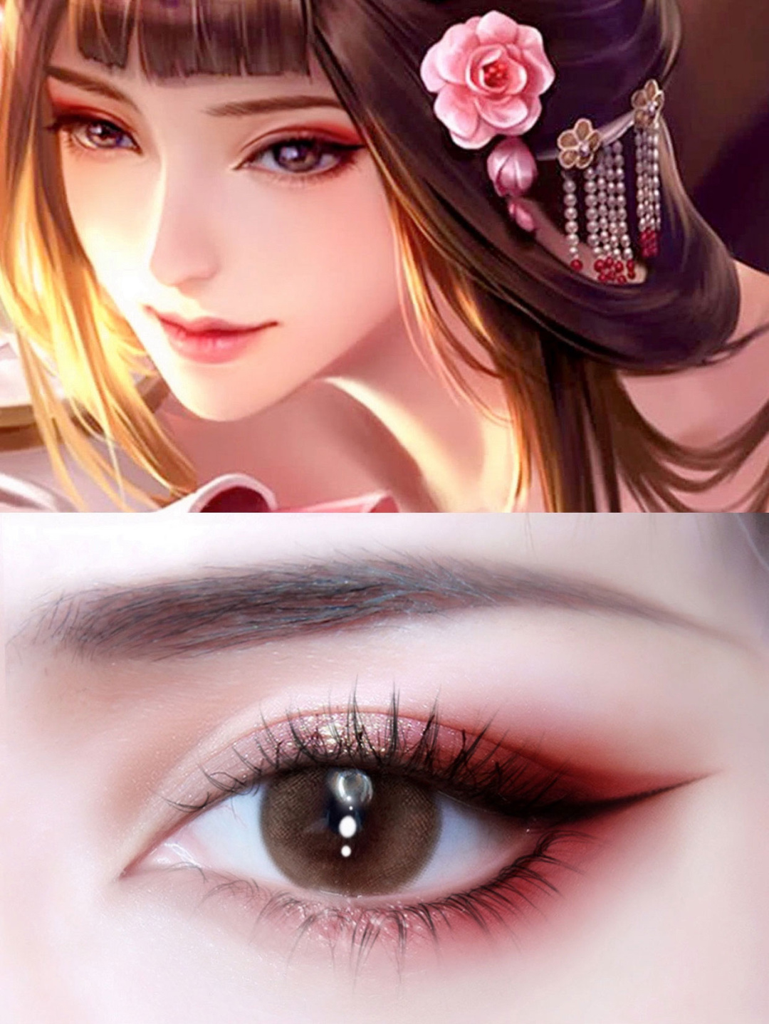 重点色只晕染眼睛后半古风眼线王者荣耀影的眉毛甄姬眼睛图片王者荣耀