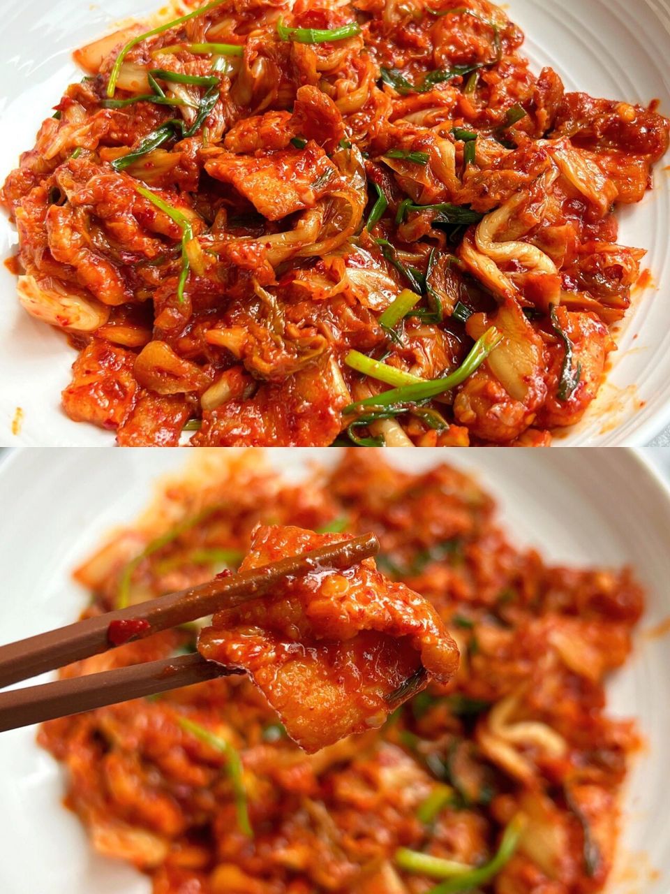 十分钟懒人餐|辣白菜炒五花肉 辣白菜爽脆,五花肉焦香,操作简单,色正