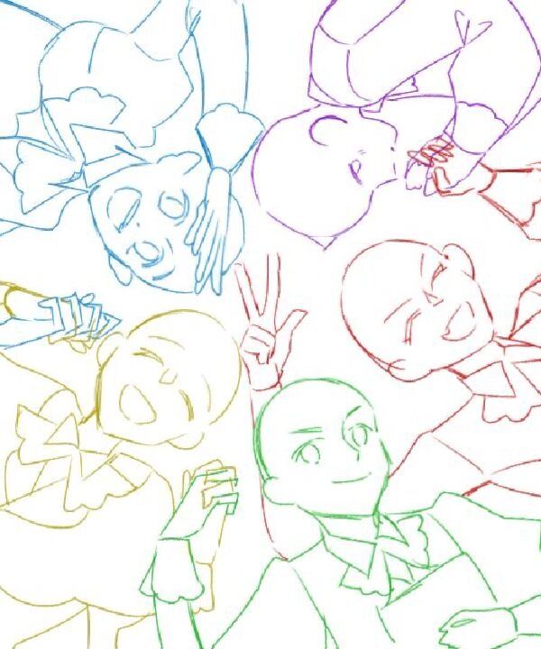 多人绘画姿势素材分享