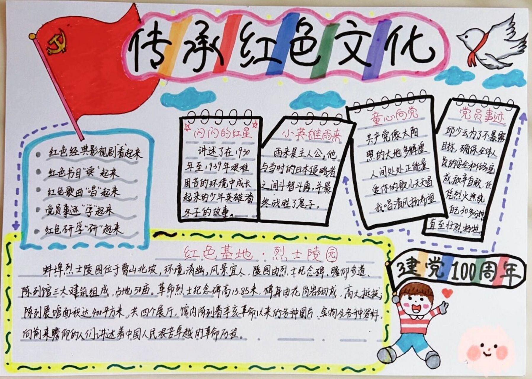 传承红色文化9899手抄报