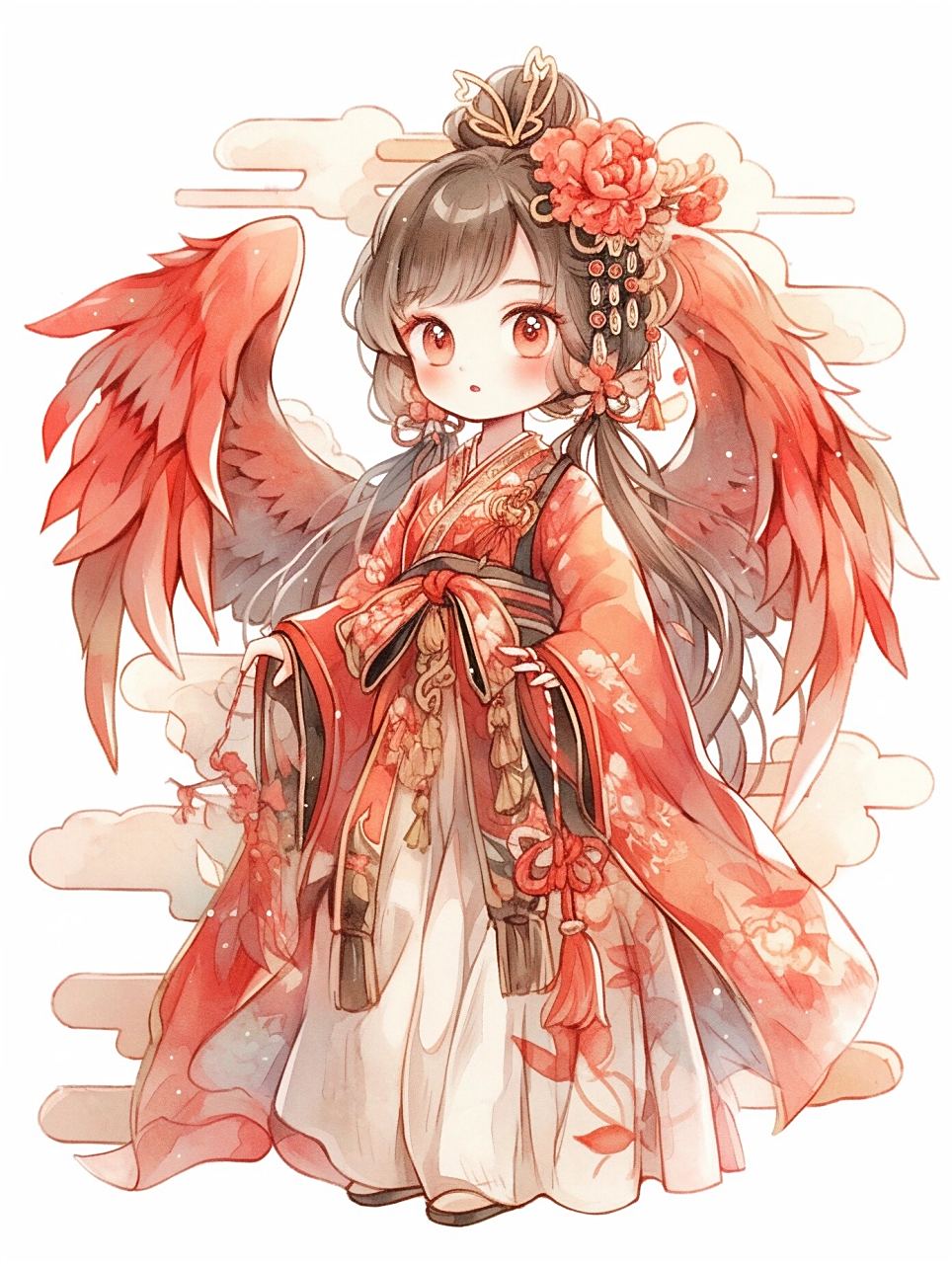 凤凰q版古风壁纸