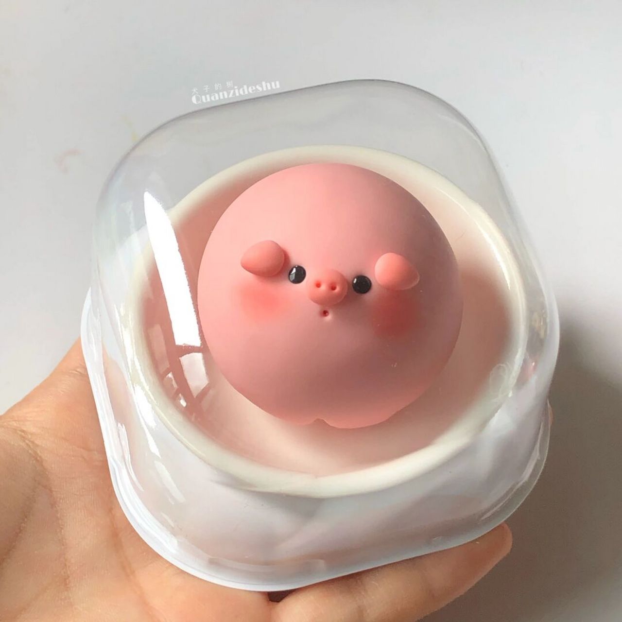 分享最近制作的可爱的猪猪团子啦 #手工# #粘土# #大人也要玩玩具