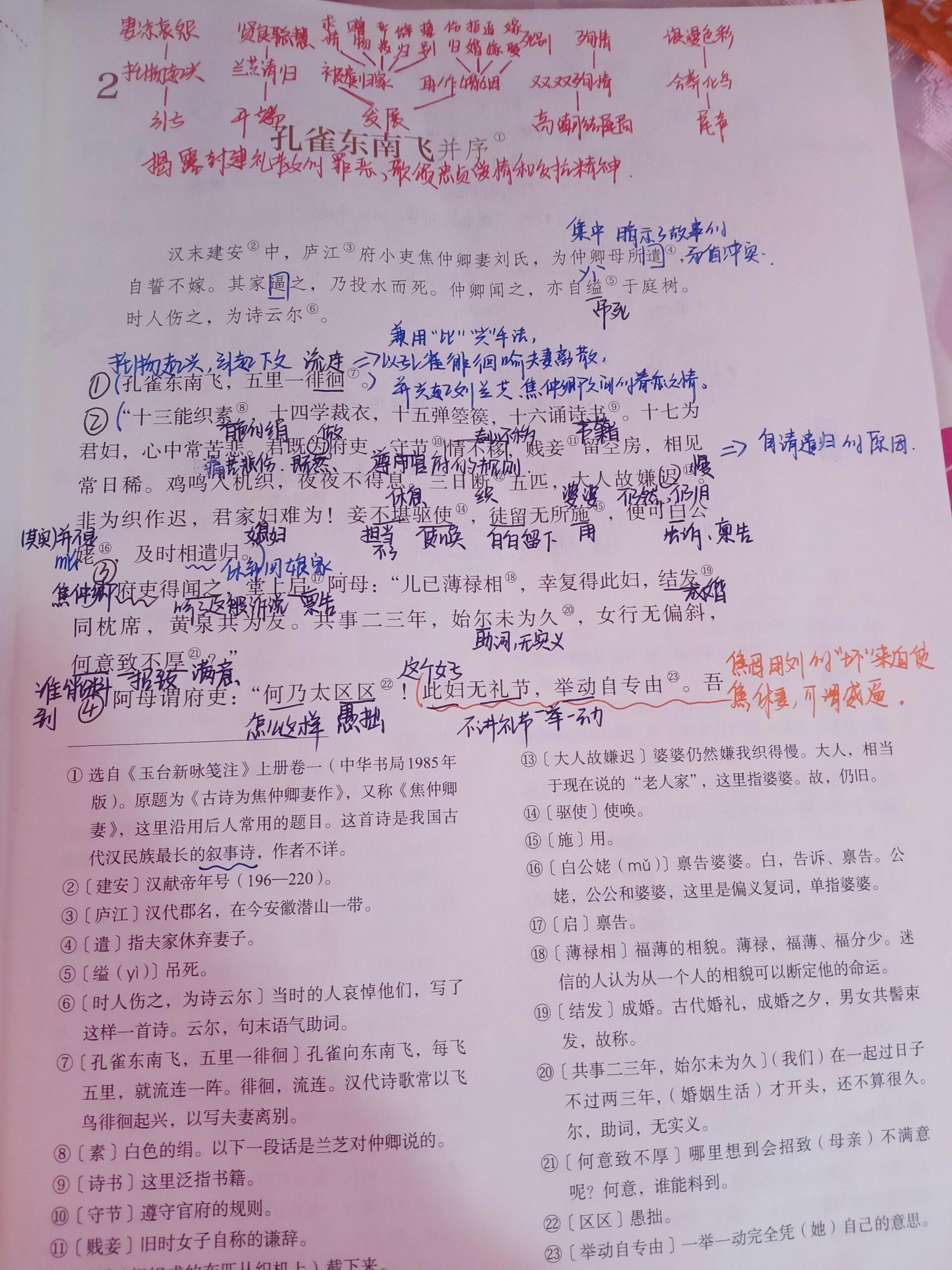 孔雀东南飞笔记 鸳鸯双宿飞