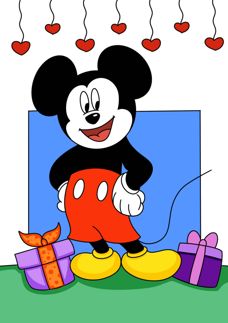 米奇儿童画 迪士尼 儿童创意画 #创意美术儿童画# #米奇# #迪士尼