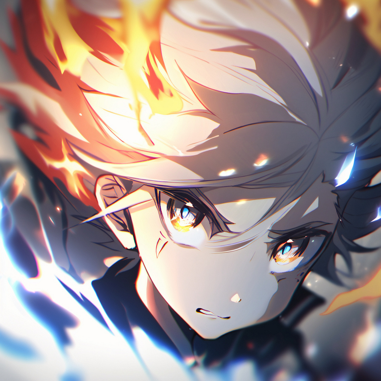 男生头像 | 金发的水与火少年