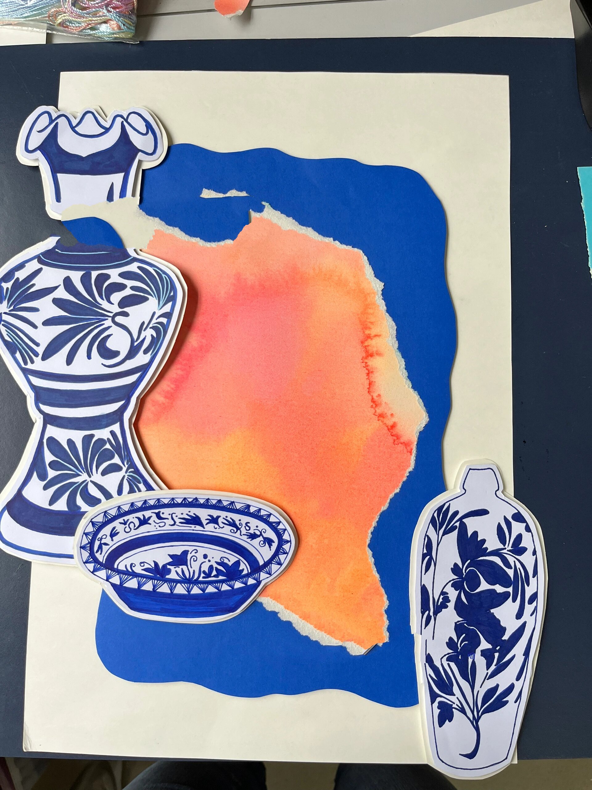 定制青花瓷 手抄报