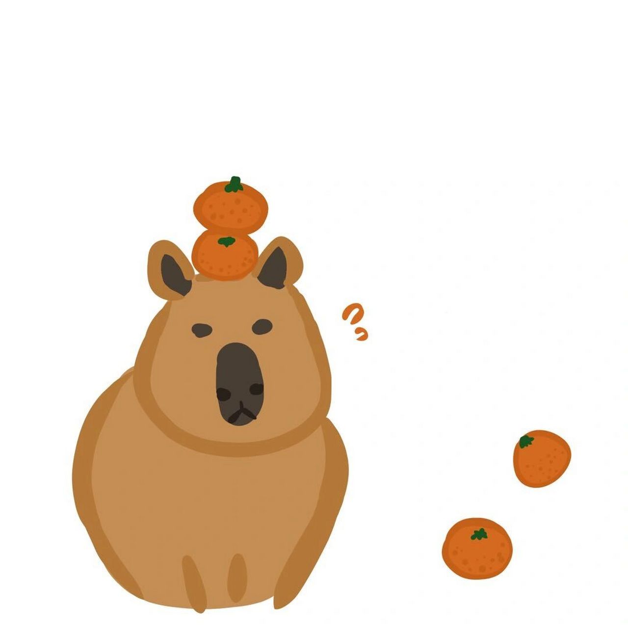 豚门! 点赞帮水豚获得更多的橘子!看看能摞多少个!