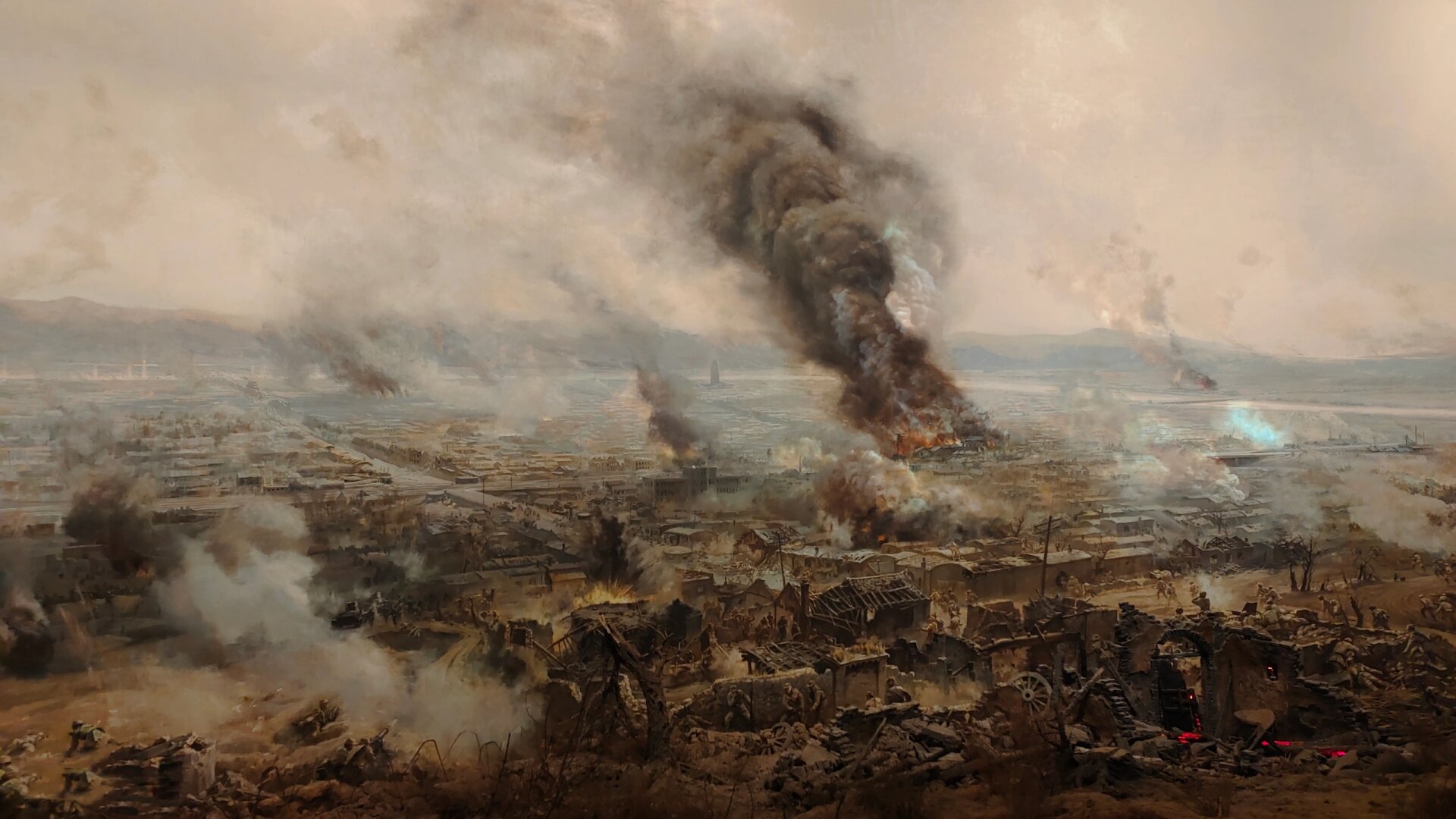 《攻克锦州》全景画馆 辽沈战役纪念馆─《攻克锦州》全景画馆是中国