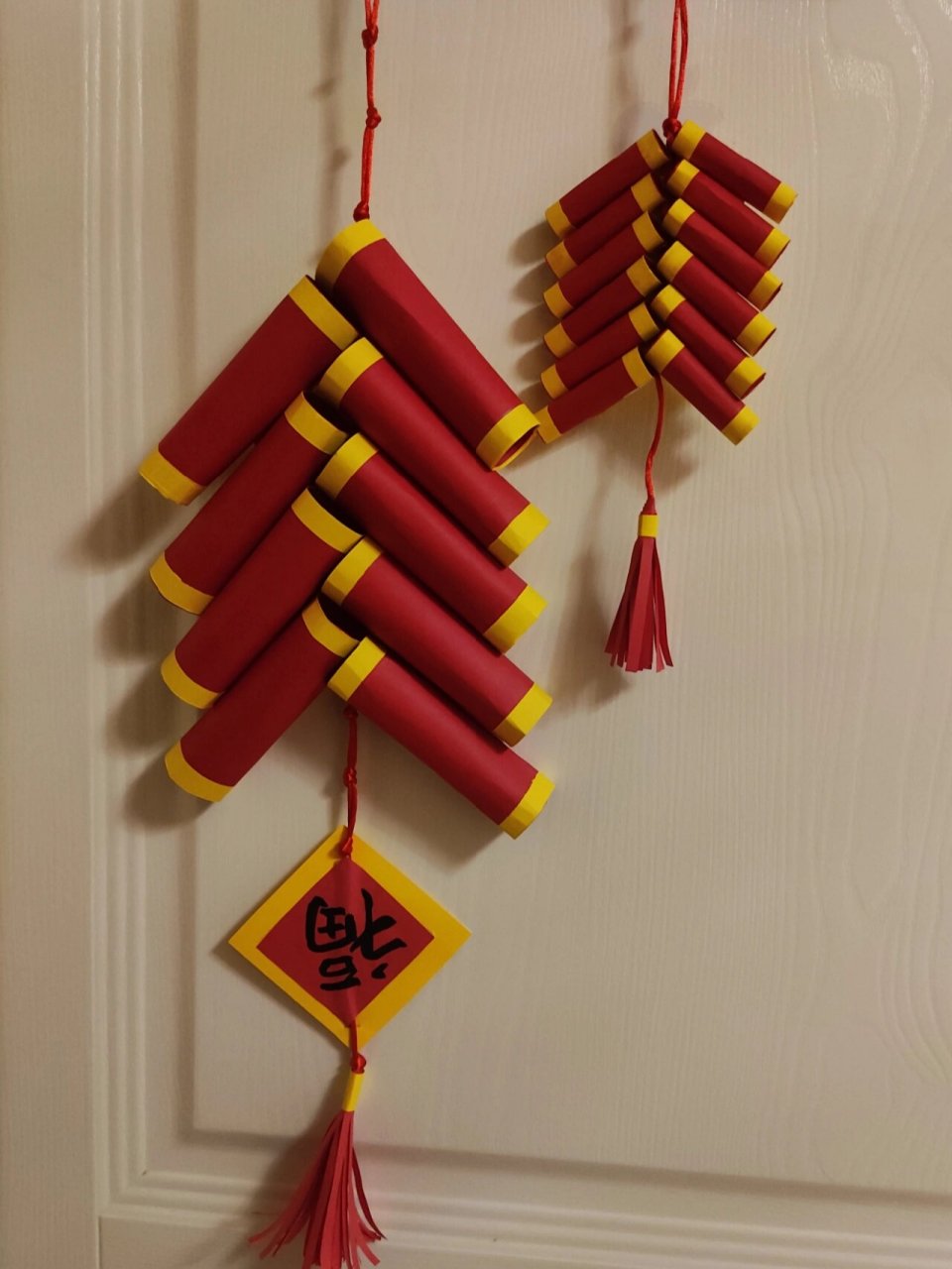 手工制作 鞭炮 幼儿园元旦小手工! 老妈妈终于在神兽上床后完成任务!