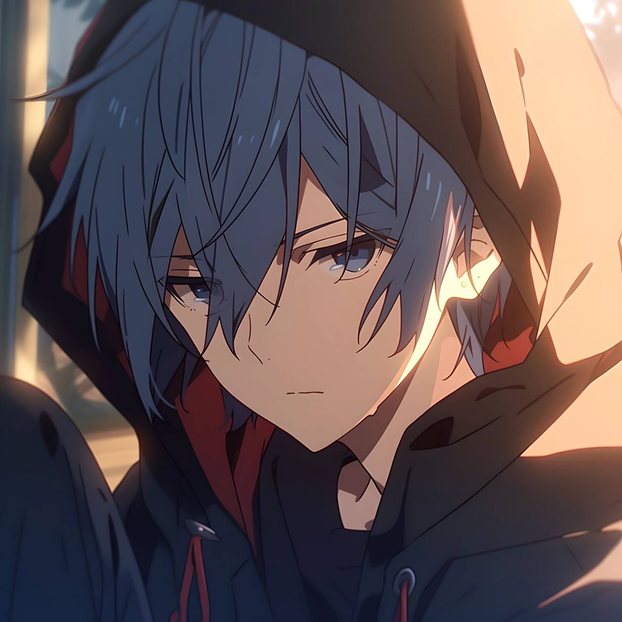 5250蓝发少年动漫头像5250