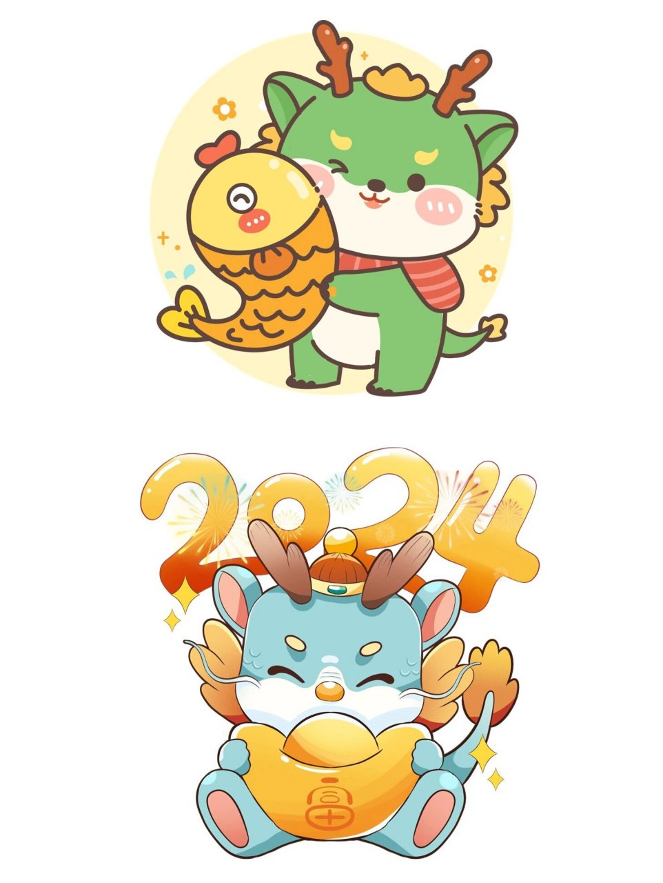 福气接龙过大年05龙年93打印龙图图片分享 今天给大家推荐的素材