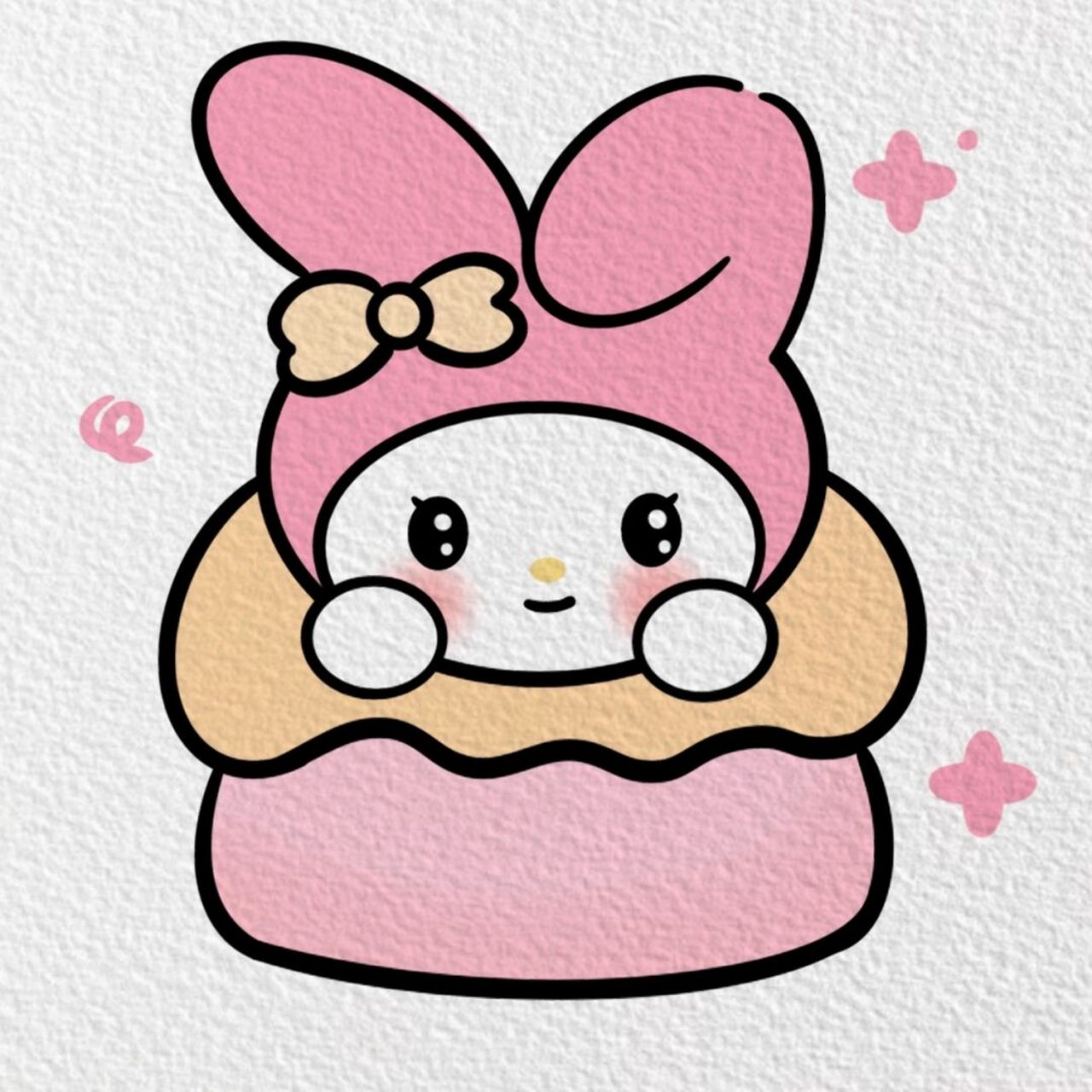 简笔画|【美乐蒂】(附过程) 98 98 98 【用具】 44procreate