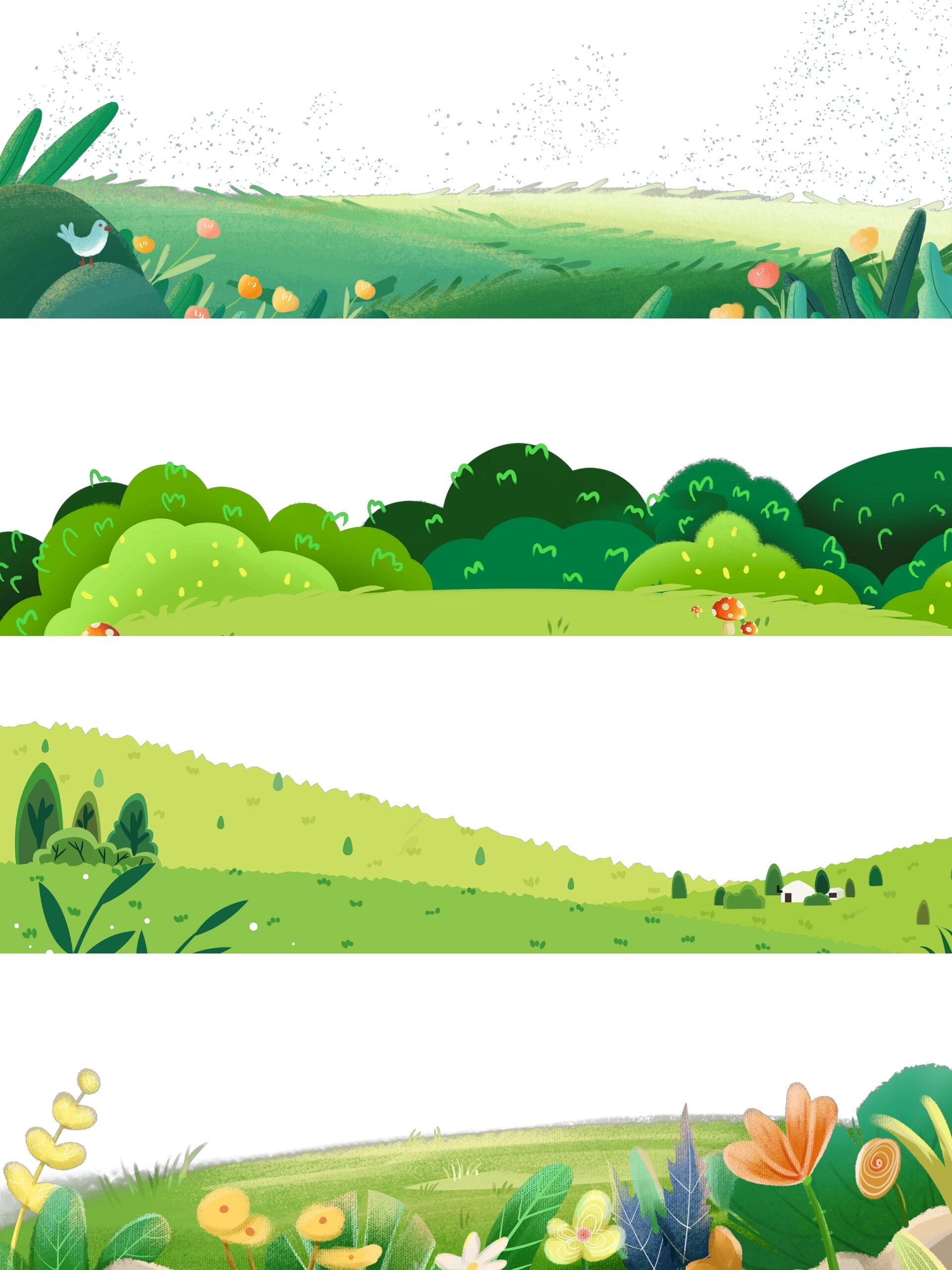 91卡通风草地素材|夏天草地与好心情98