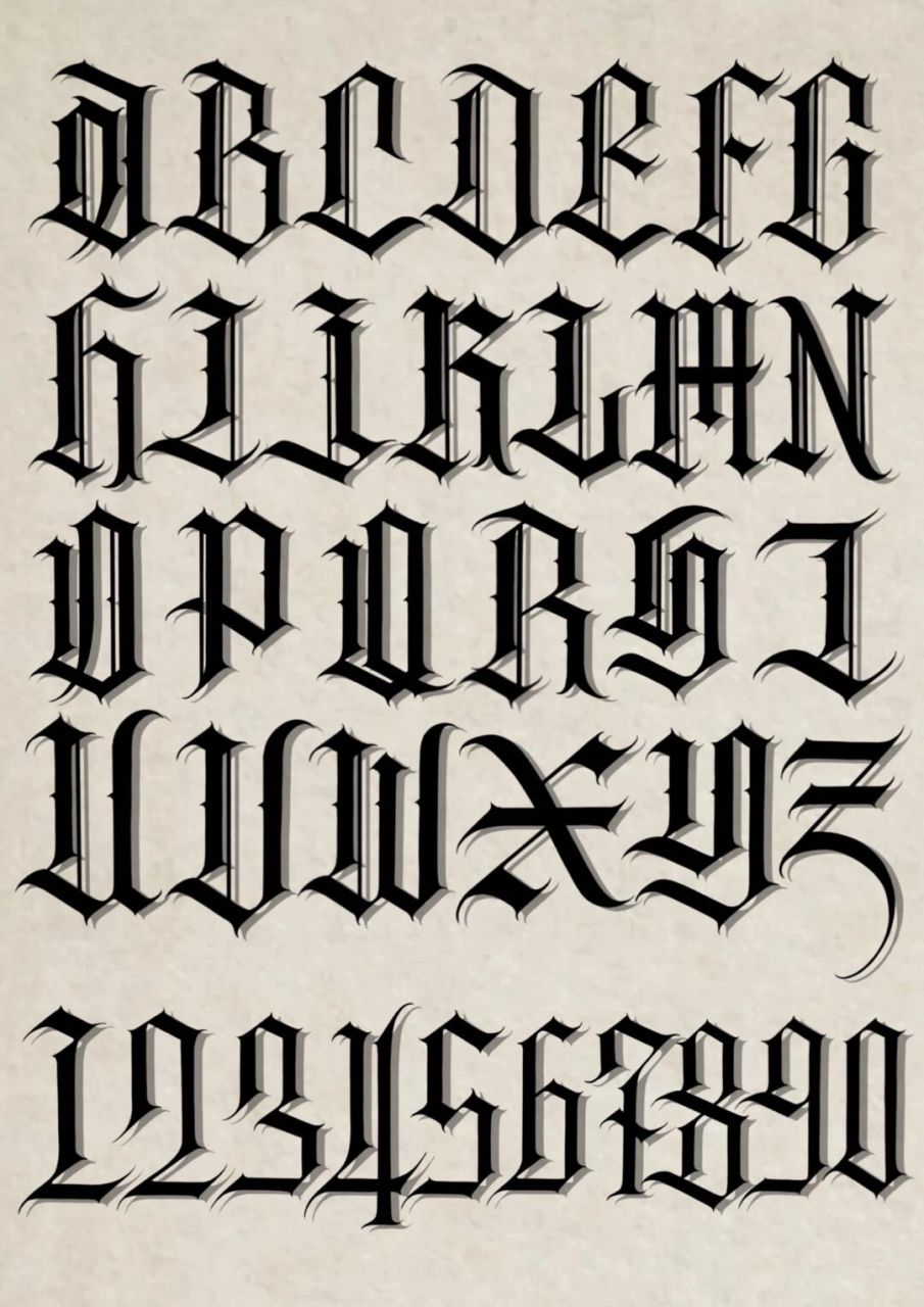 花体字l 哥特字母表练习 喜欢就拿去,不用问我 以前觉得写字母表特别