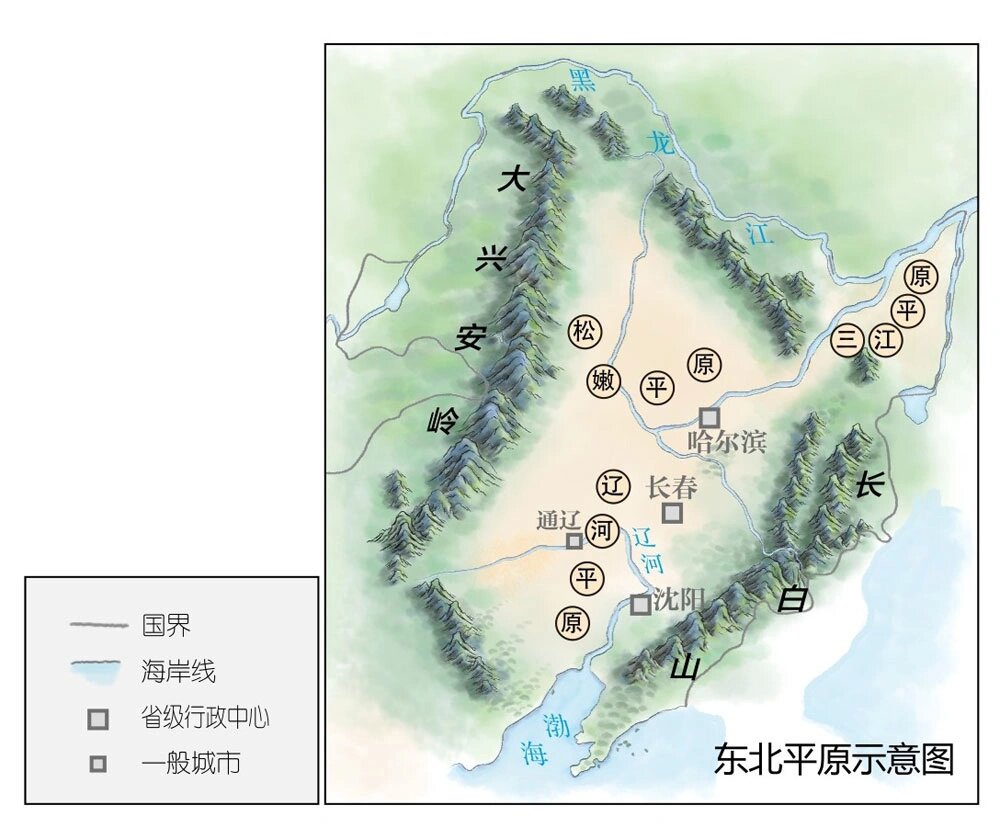 三江平原地理位置图图片