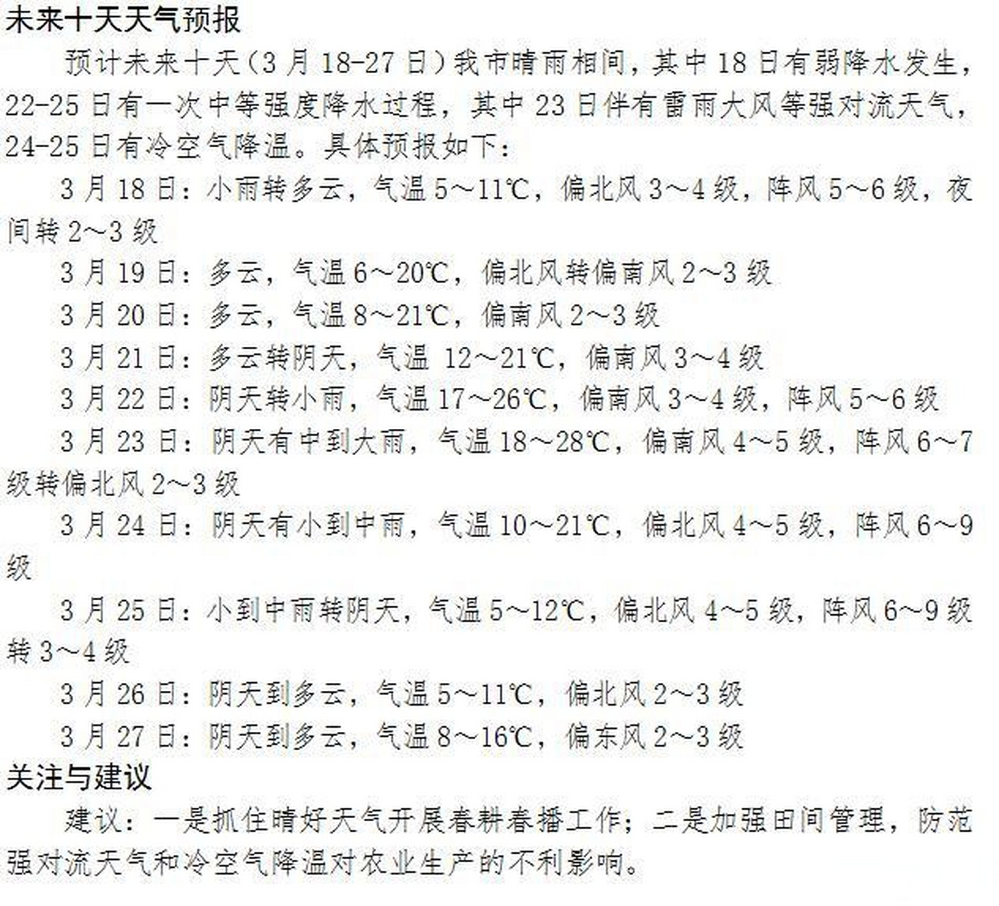 孝感市天气预报15天今日情况
