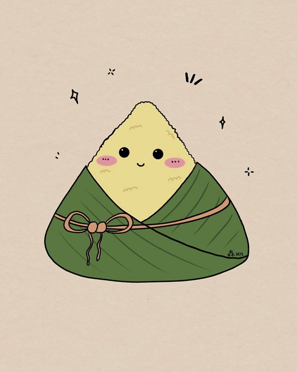 端午节粽子简笔画|附过程|手残党福音 简单好画的粽子简笔画,零基础