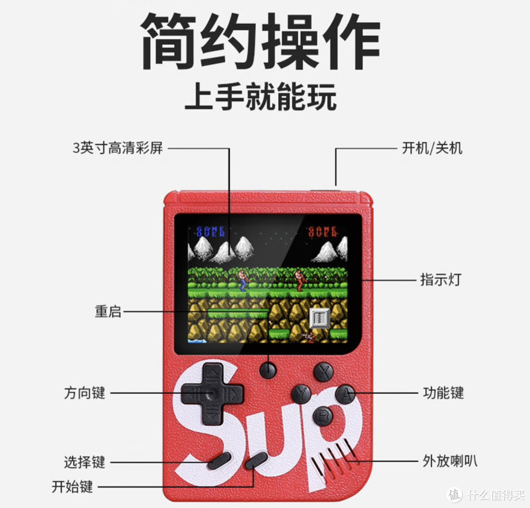 rabmiv抖音sup迷你掌上游戏机怀旧复古的游戏收藏宝盒