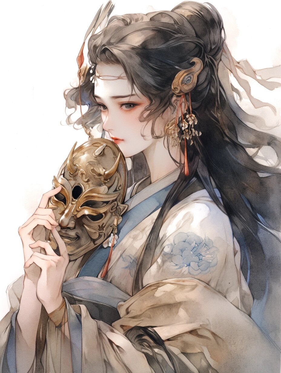 古风女生头像壁纸 面具之下还是面具