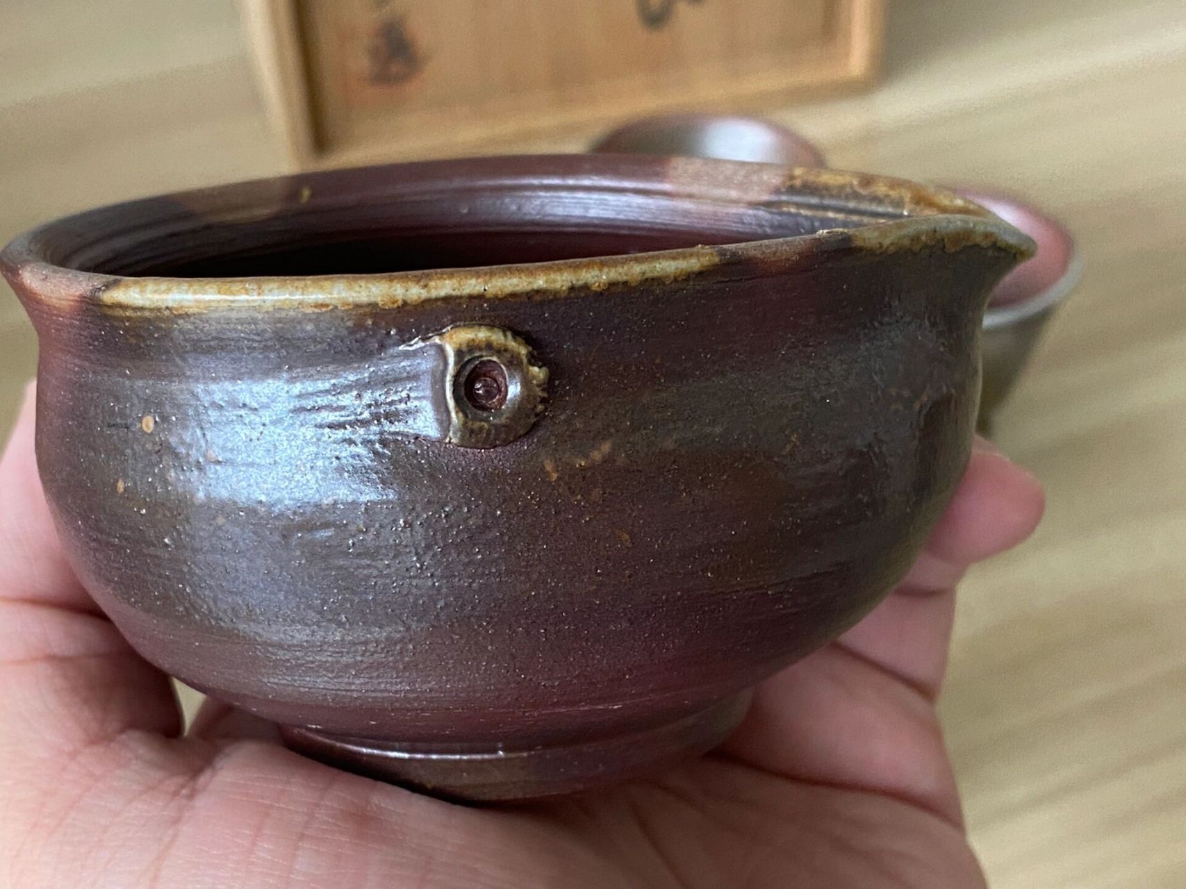 日本备前烧【奥本健一】宝瓶套组 煎茶器 宝瓶 日本备前烧【奥本健一