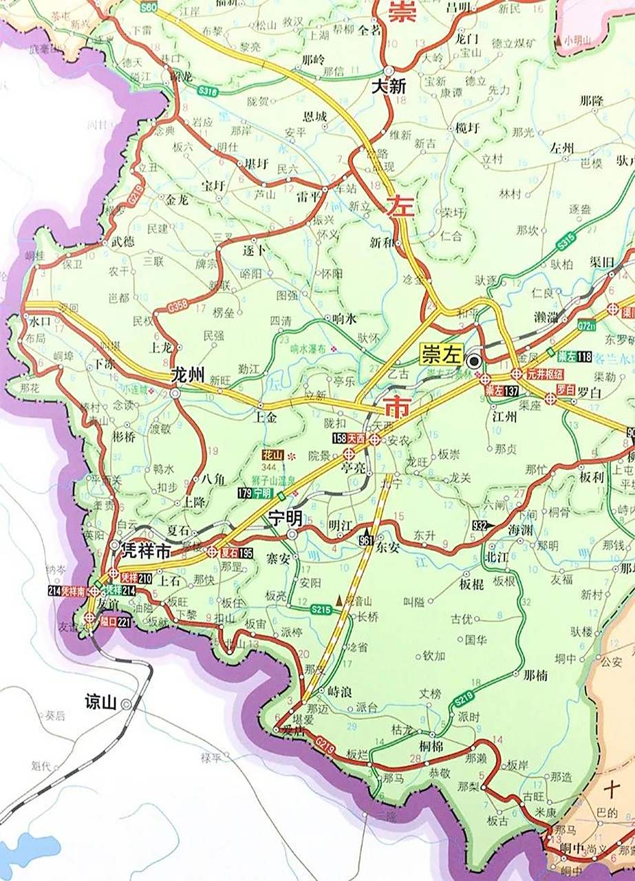 广西崇左市与越南接壤,有533公里边境线,是广西边境线最长的地级市.