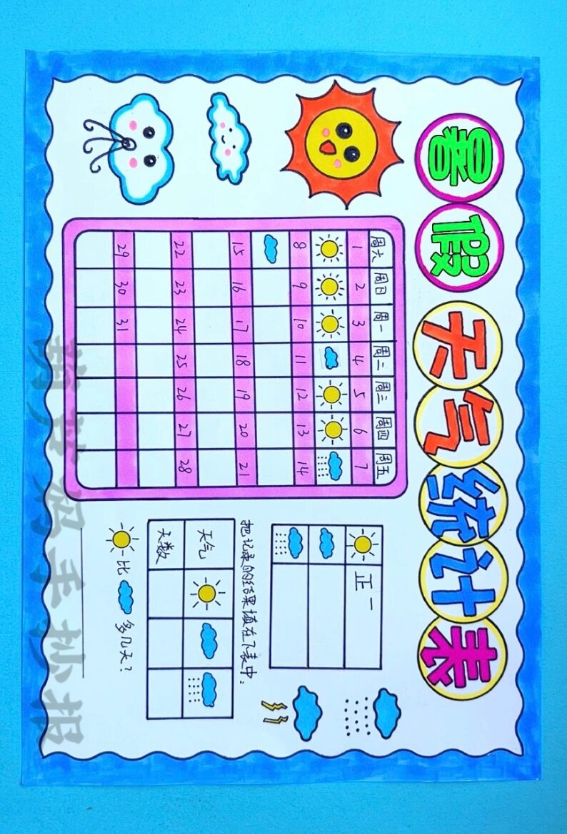 天气统计表怎么画