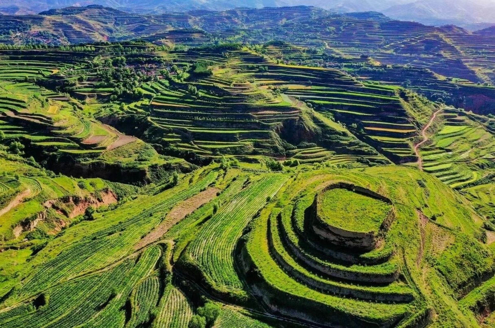 庄浪梯田 庄浪梯田,望山山翠,看地地平,如雕如塑,如诗如画