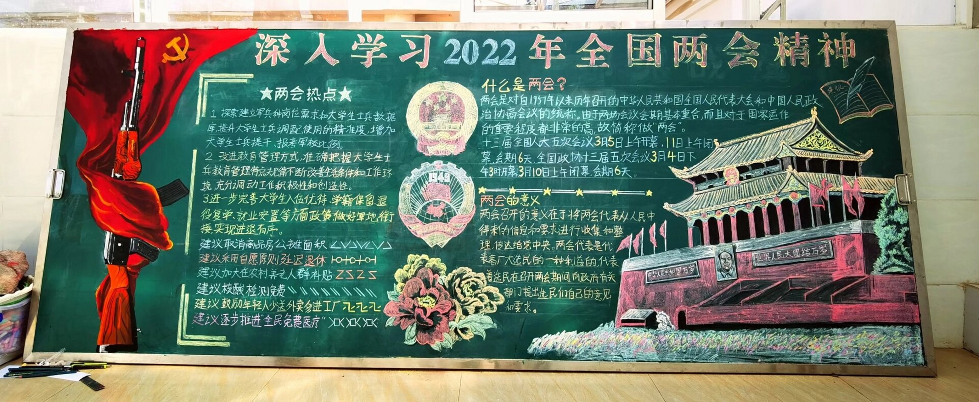 部队黑板报 在部队里画的感觉比较好的黑板报和大家分享一下