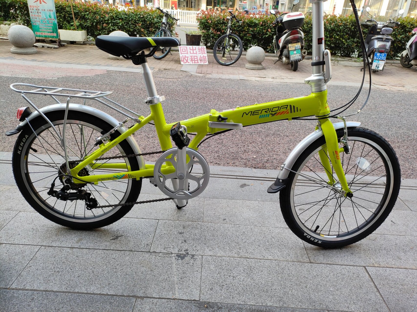 美利达飞翔20 铝合金折叠车,城市通勤利器,禧玛诺变速器