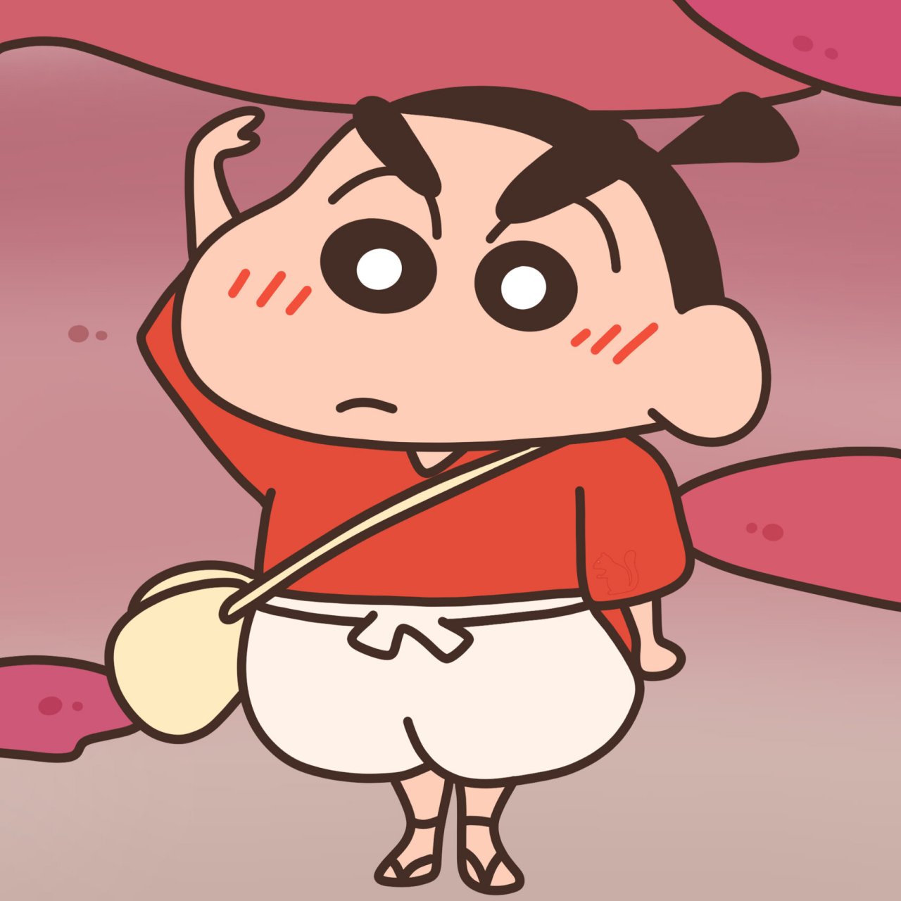 可可爱爱蜡笔小新高清头像93 "能在雨天里感到快乐的人,心智才是最