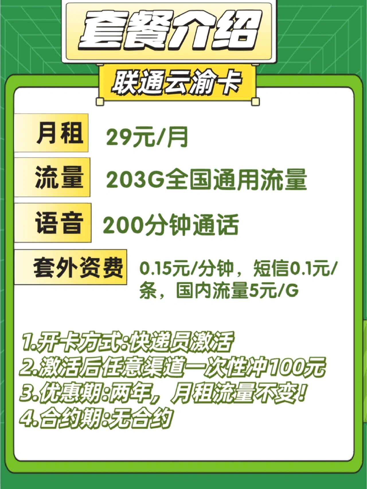 联通套餐合集🔥实际月租流量一目了然!